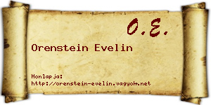 Orenstein Evelin névjegykártya