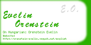 evelin orenstein business card